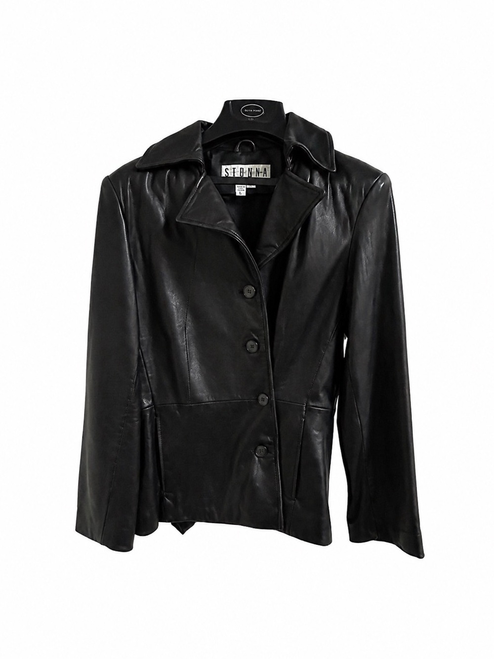 Sienna‎ Studio Black Leather Jacket Timeless Tailored Design